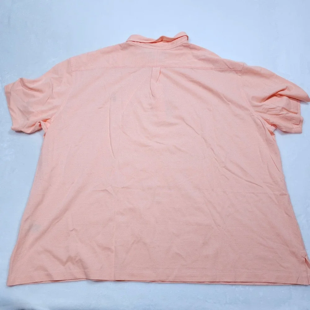 Ralph Lauren Knit Oxford Polo Mens 4XB Melon Pink Cotton Pony Preppy Ivy Coastal